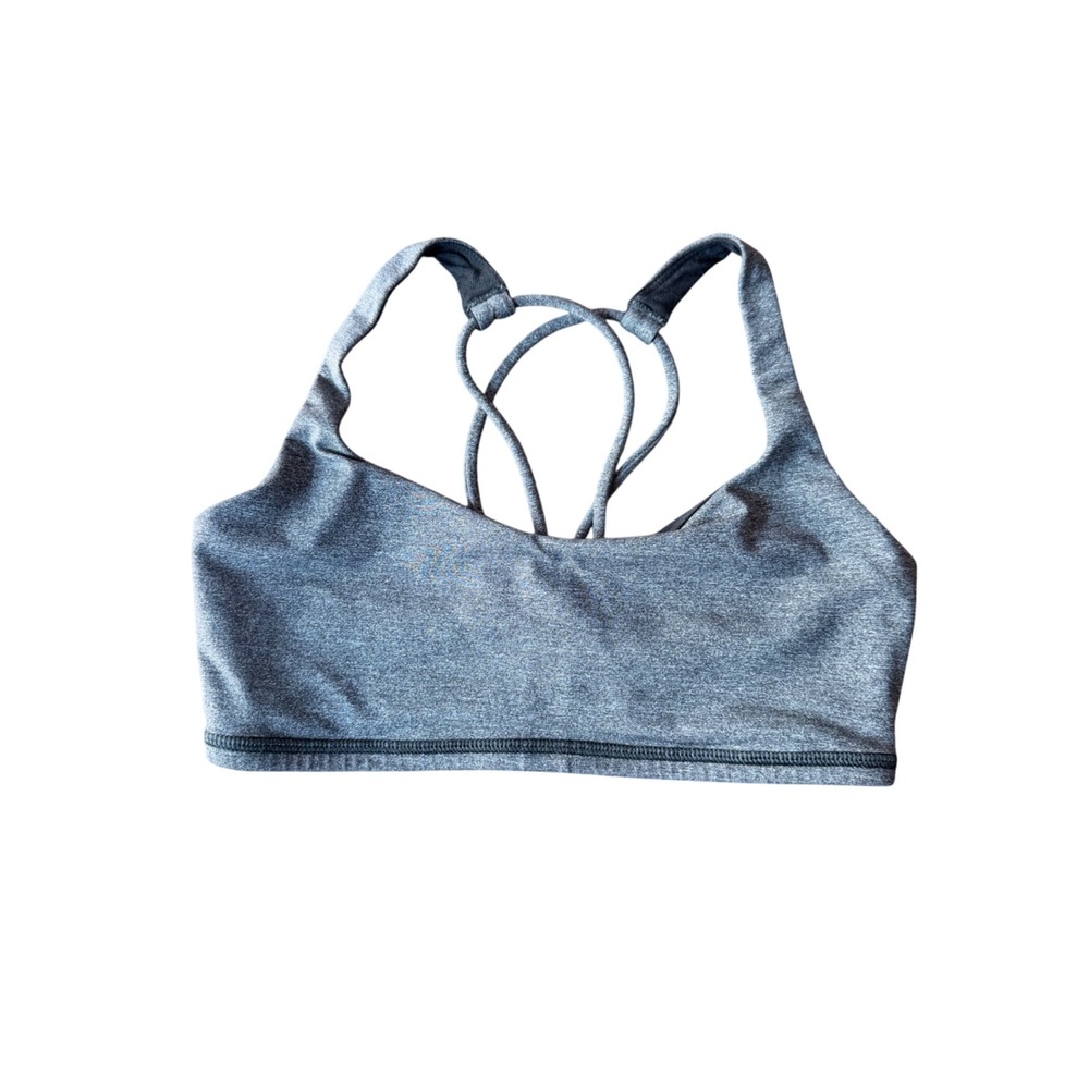 Lululemon Free To Be Wild Strappy Sports Bra Grey Size 4
